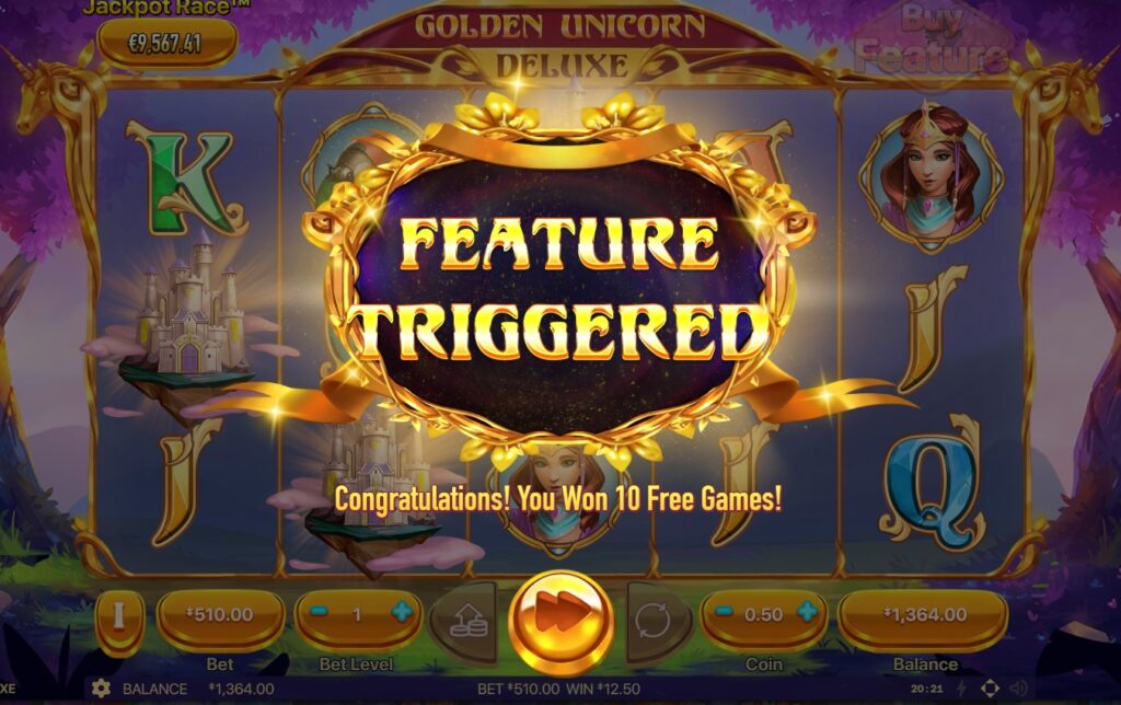 Golden Unicorn Deluxe Free Spins