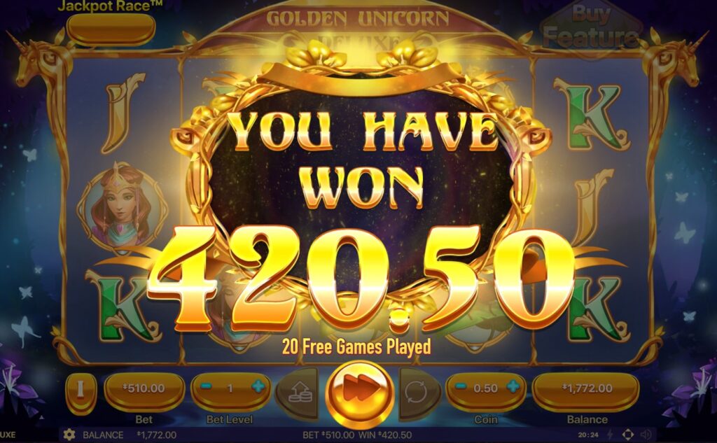 Golden Unicorn Deluxe big win