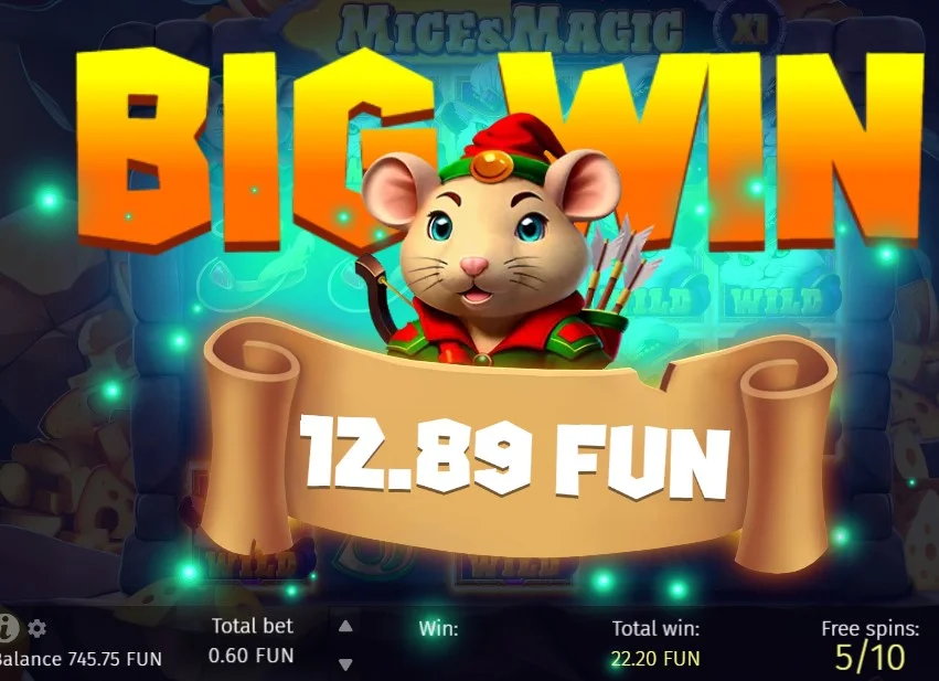 Mice and Magic Big Win