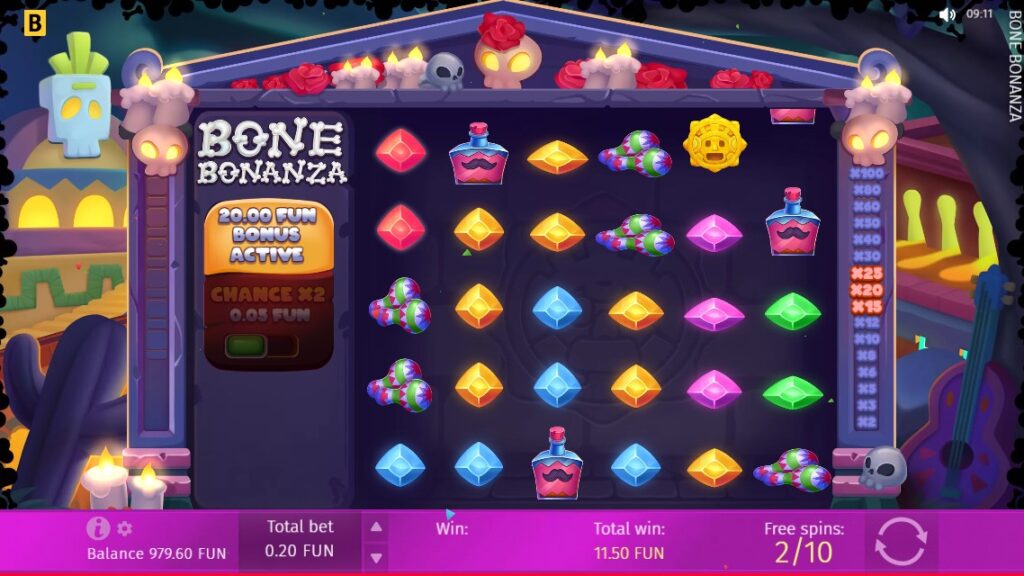 Bone Bonanza - game play