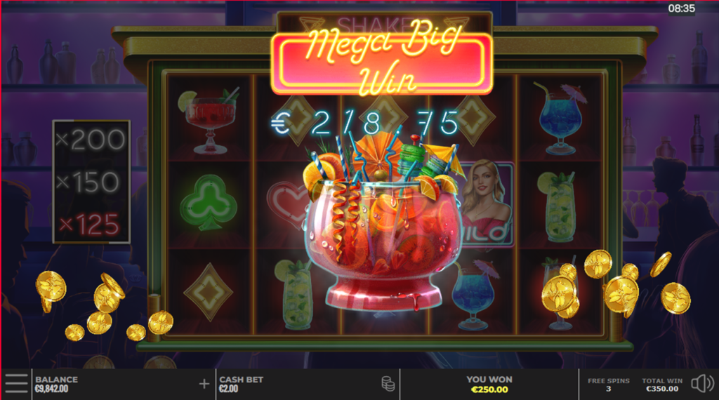 Shaker Club Slot MEga big win