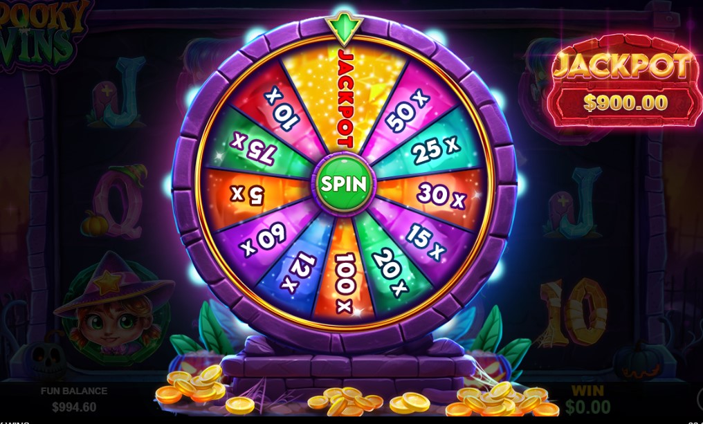 Spooky Wins Slot - bonus wheel