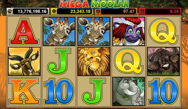 Mega moolah slot screen