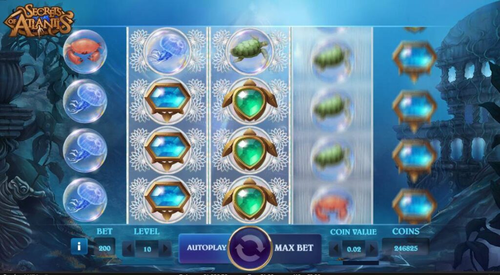 Secrets of Atlantis - catching free spins