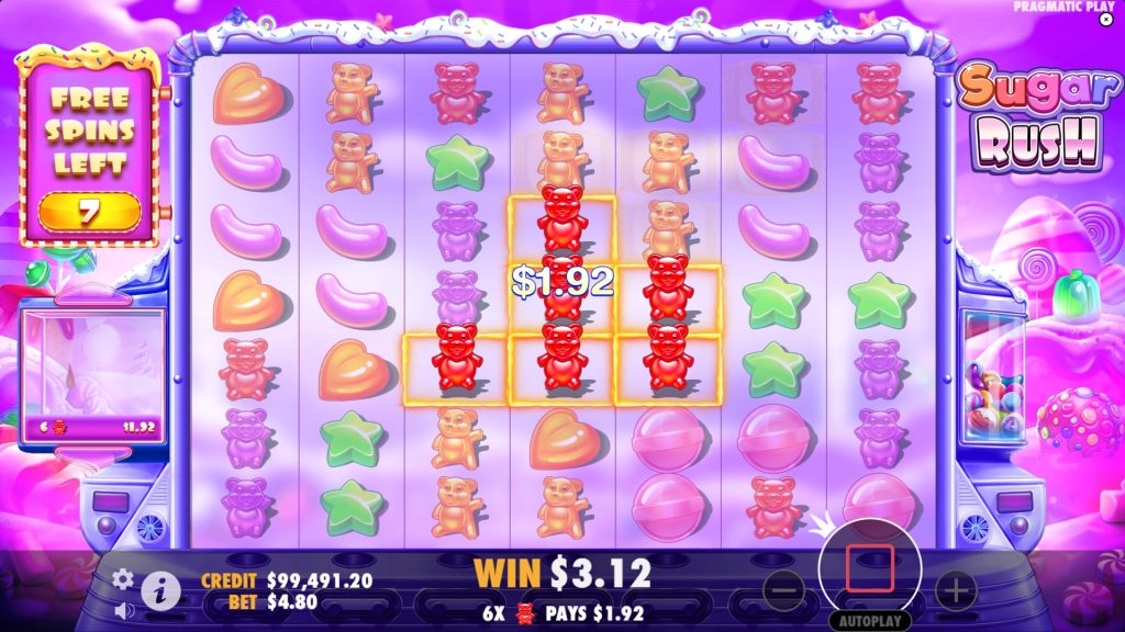 Sugar Rush - free spins