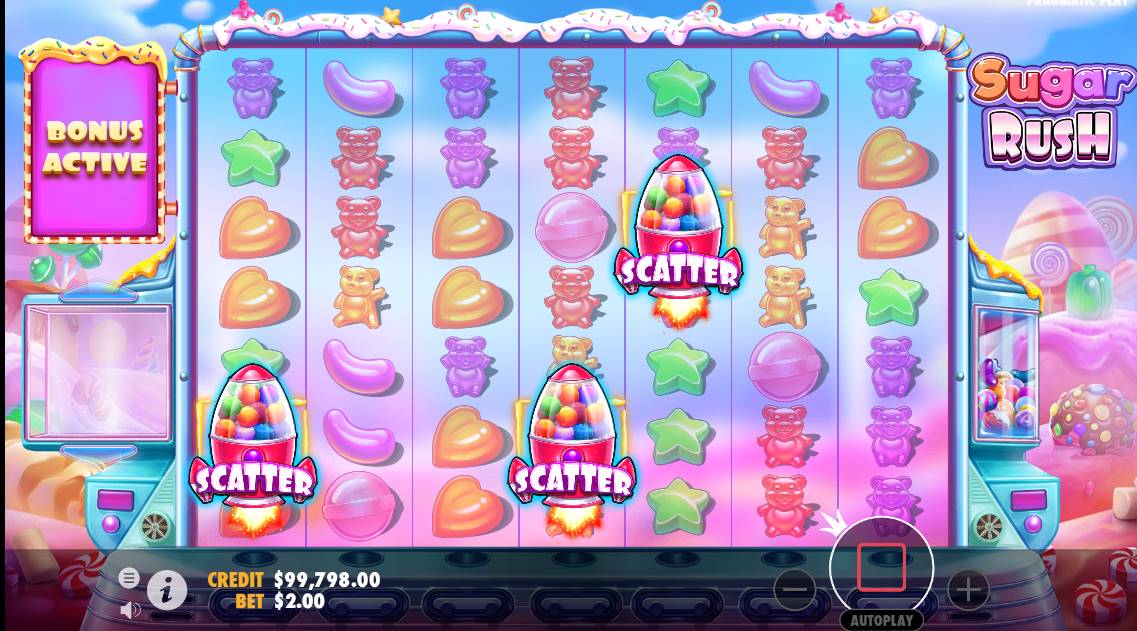 Sugar rush slot scatter win