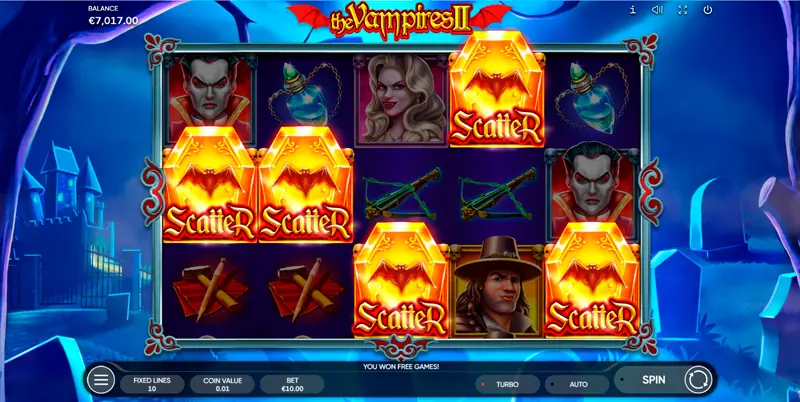 The Vampires 2 slot by Endorphina: win free spins