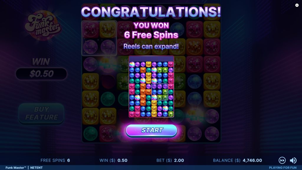 Funk Master - won free spins