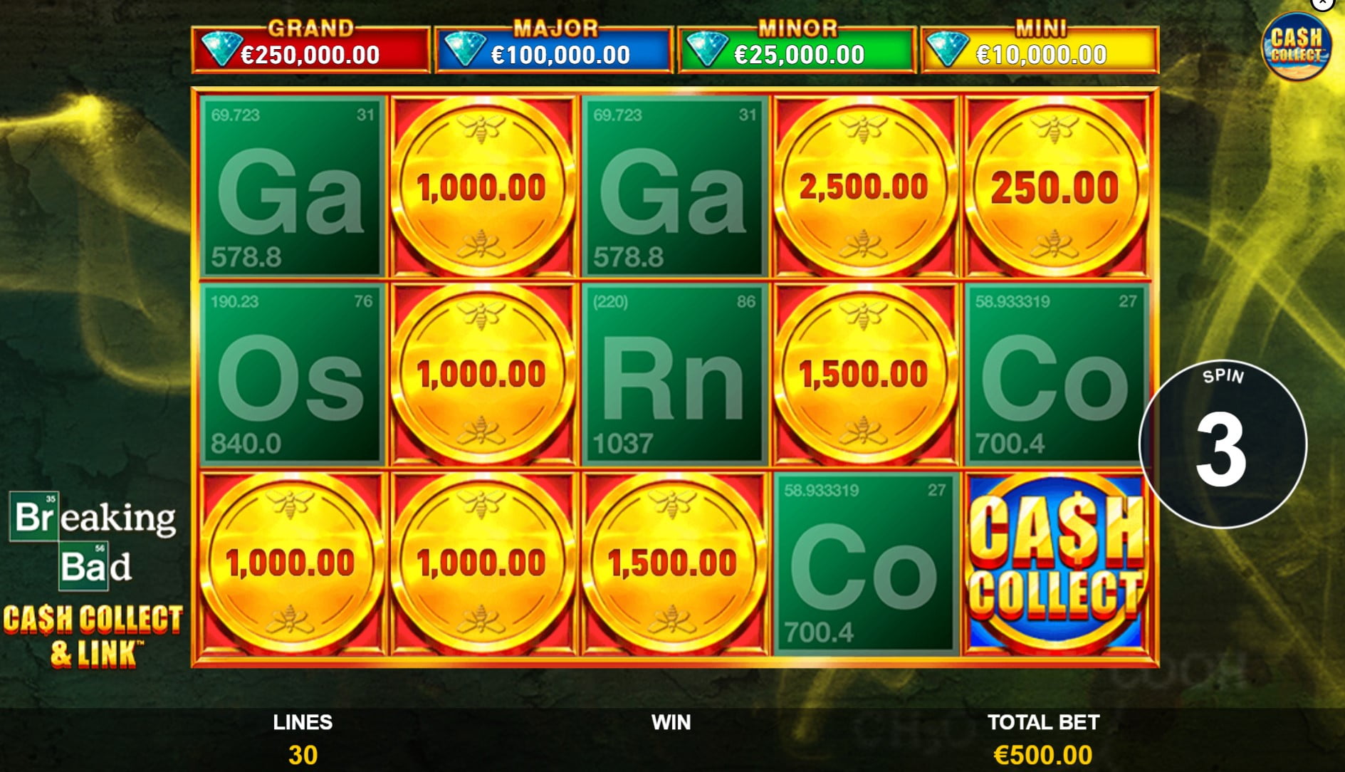 Breaking Bad: Cash Collect & Link slot gameplay