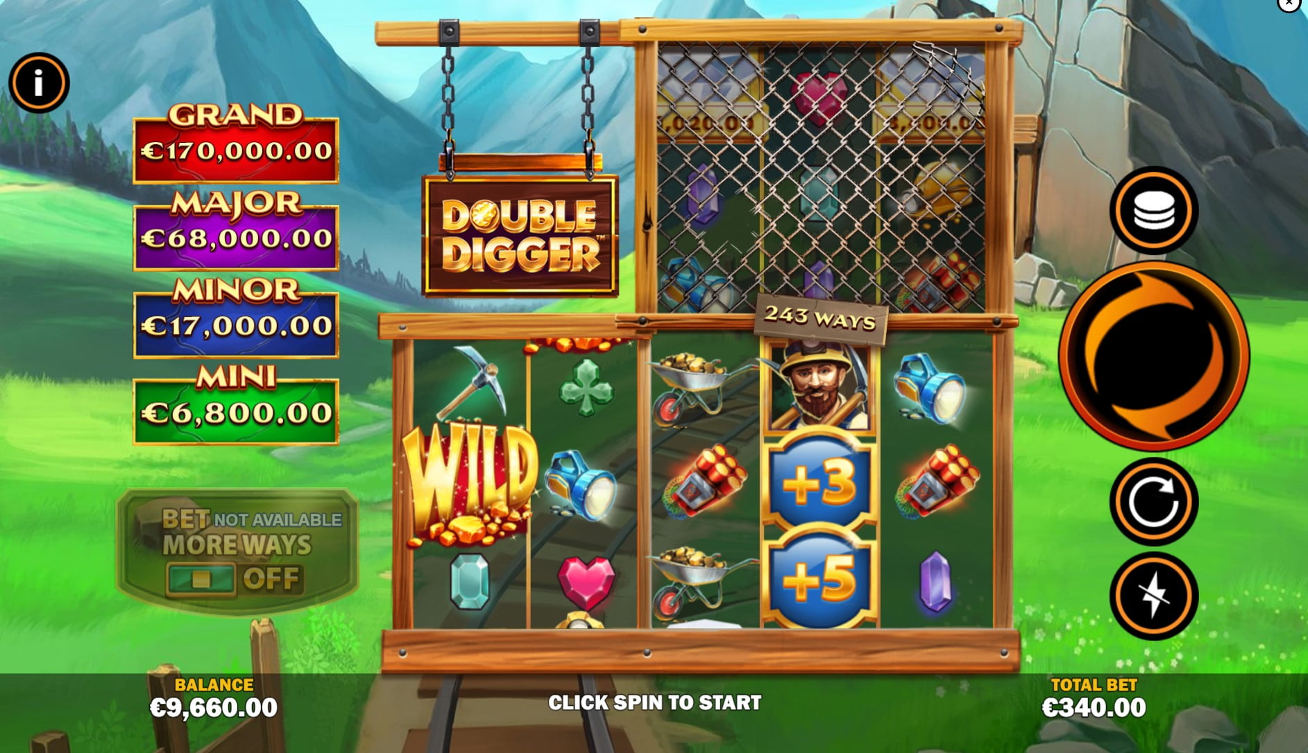 Double Digger by Playtech slot gameplay