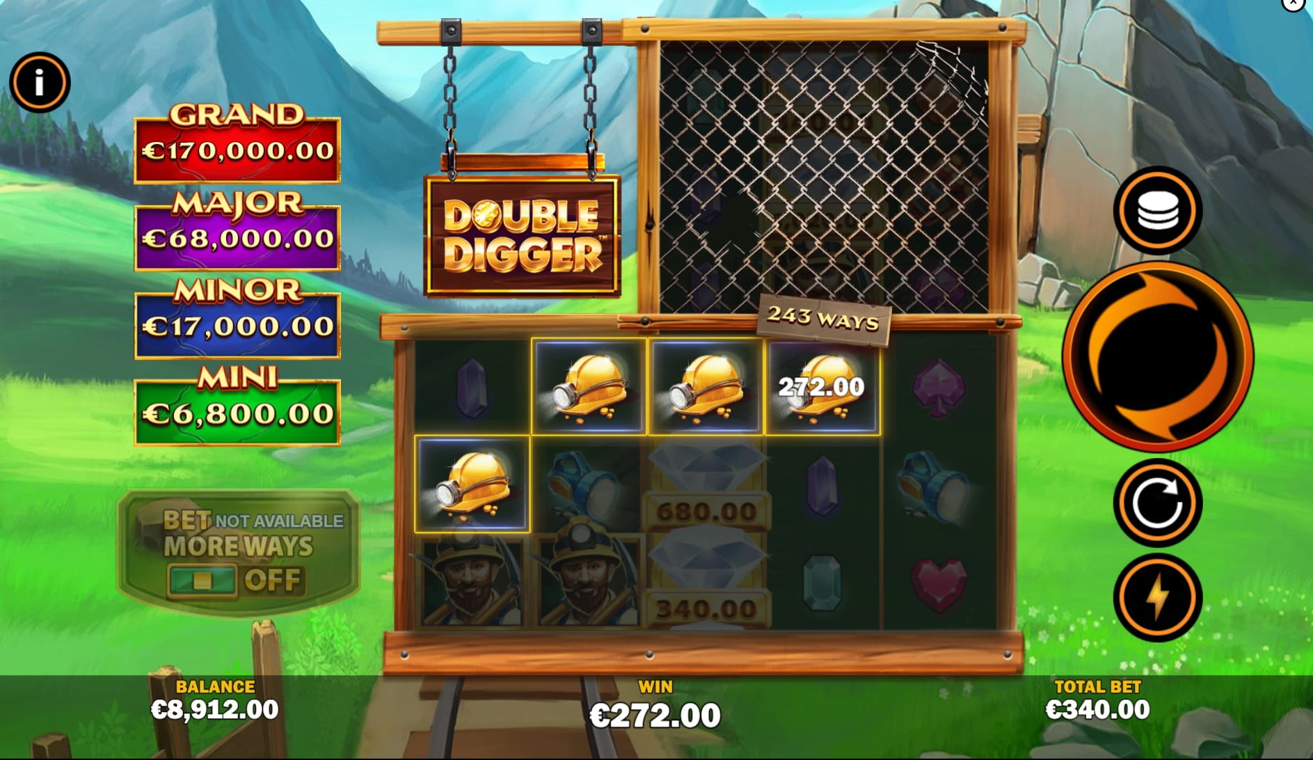 Double Digger by Playtech slot gameplay