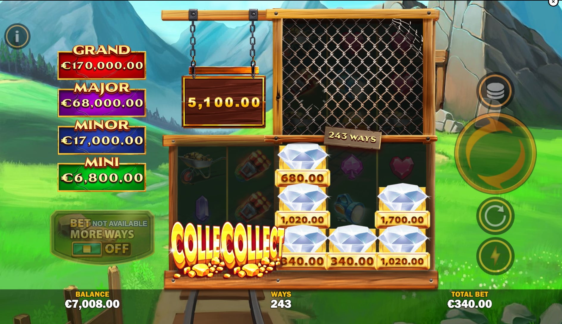 Double Digger by Playtech slot gameplay win