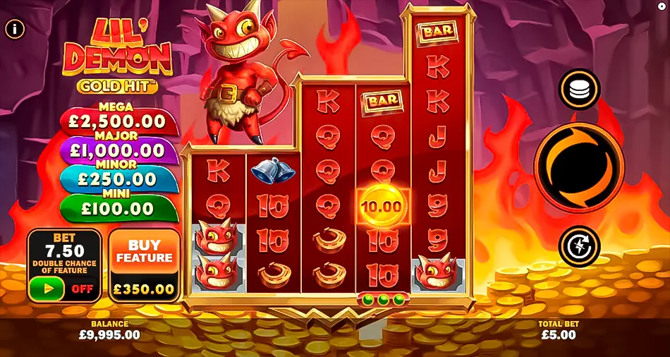 Gold Hit: Lil' Demon slot by Playtech - base game