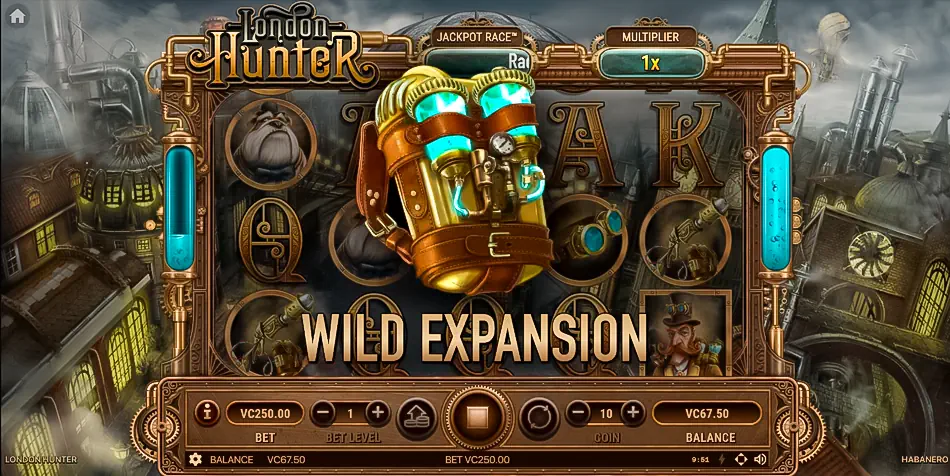 London Hunter slot - Wild Expansion Features