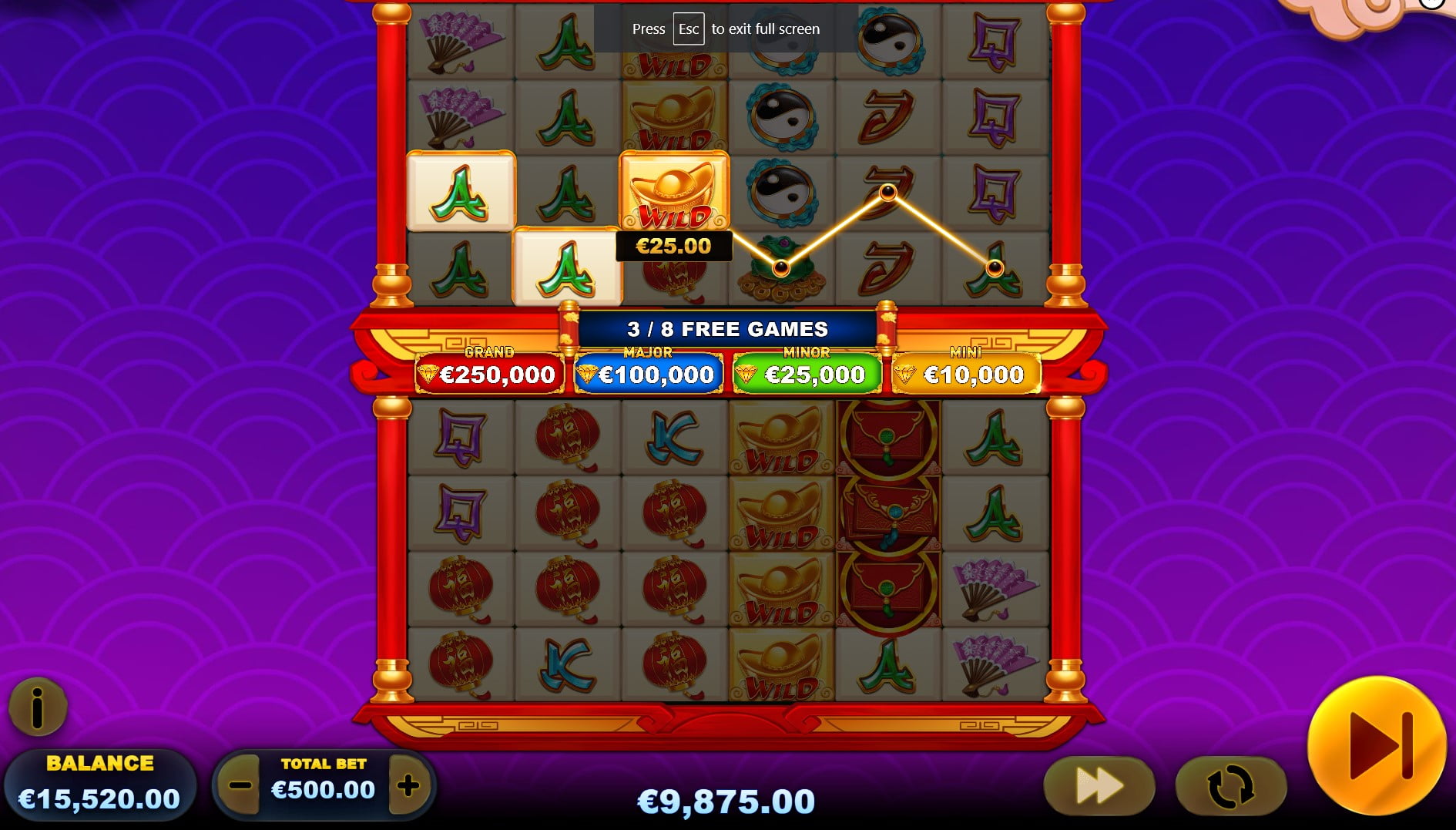 Lucky Gift: Cash Collect slot by Playtech gameplay screen