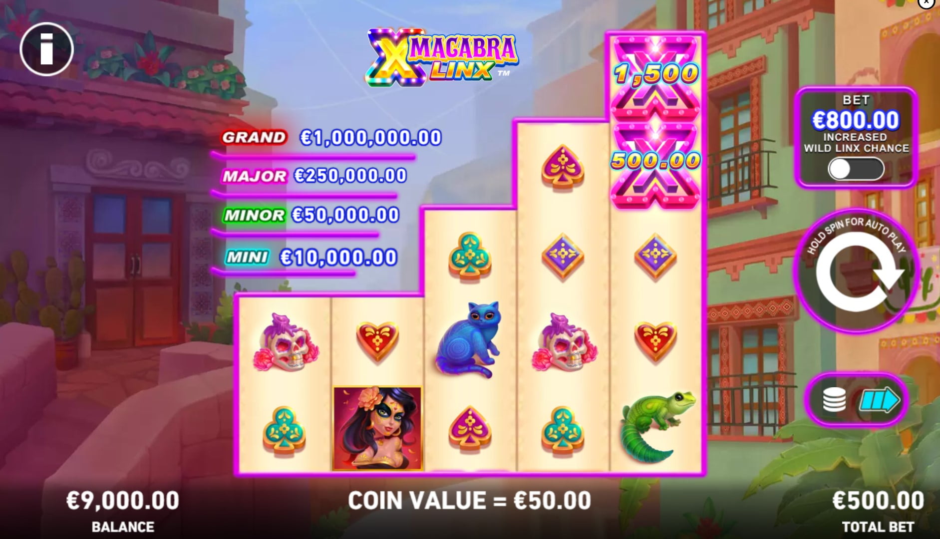 Macabra Linx by Playtech slot gameplay screen