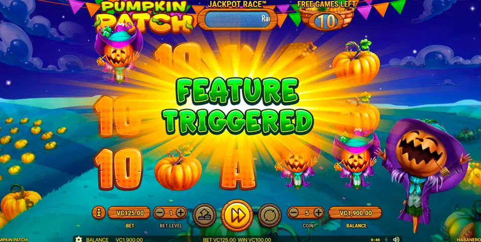 Launch Bonus Features in Habanero's Pumpkin Patch Online Slot