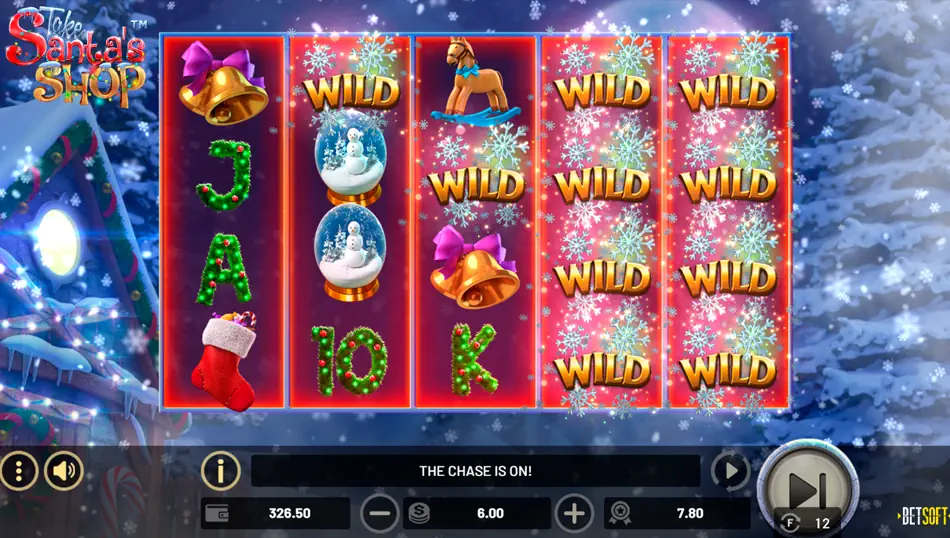 Free spins bonus feature in Take Santa's Shop