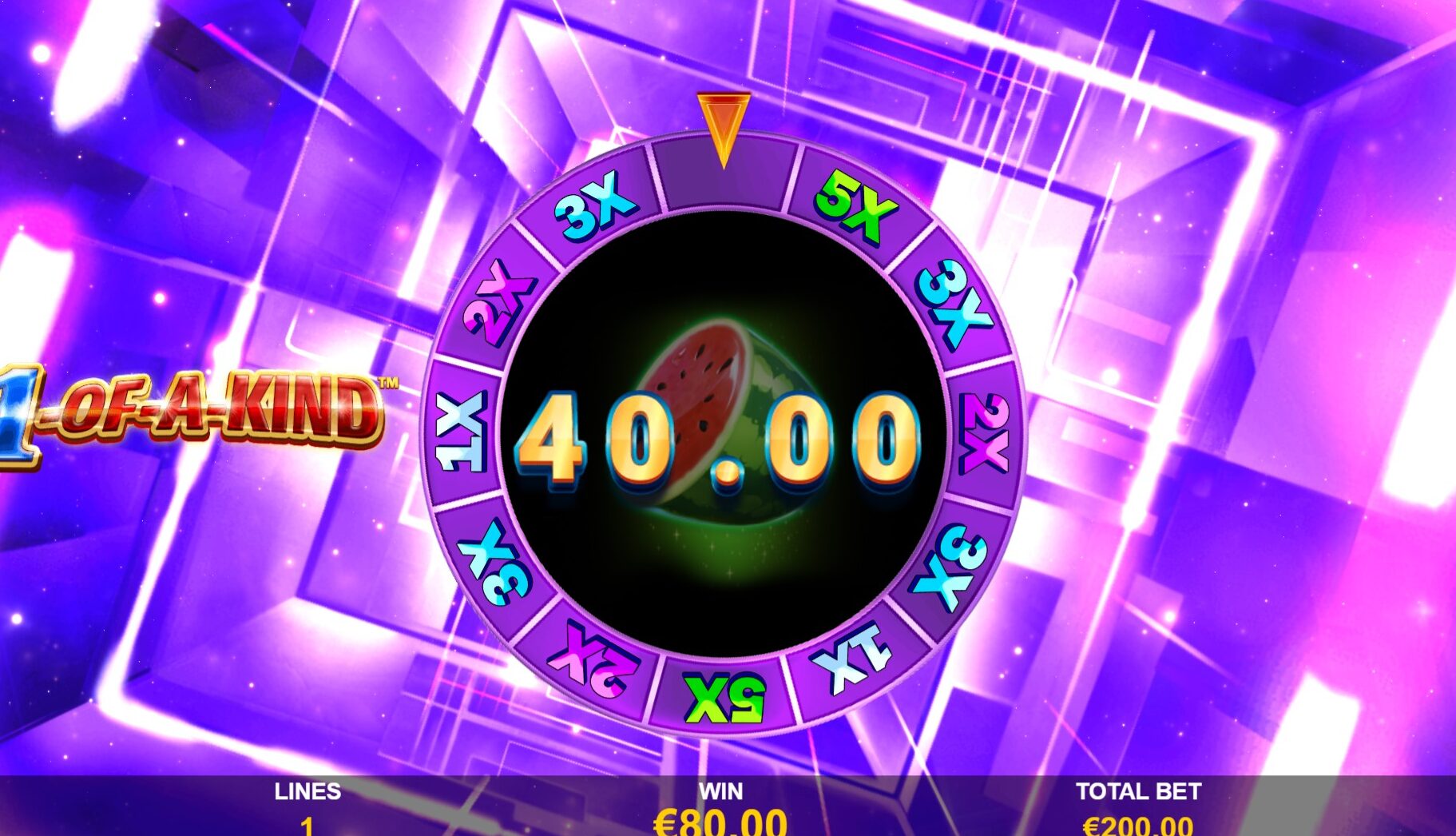 1-Of-A-Kind by Playtech slot gameplay screen