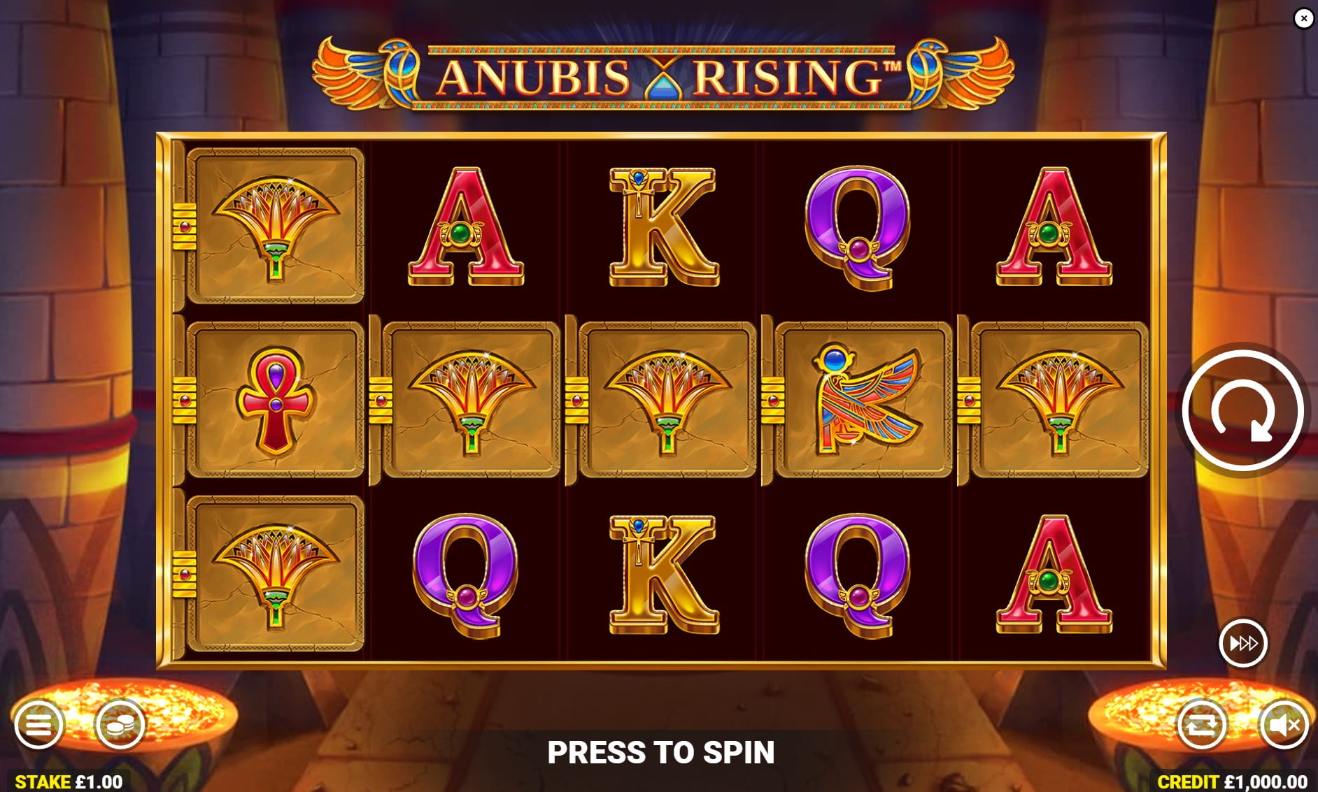 Anubis Rising by Blueprint Gaming slot gameplay