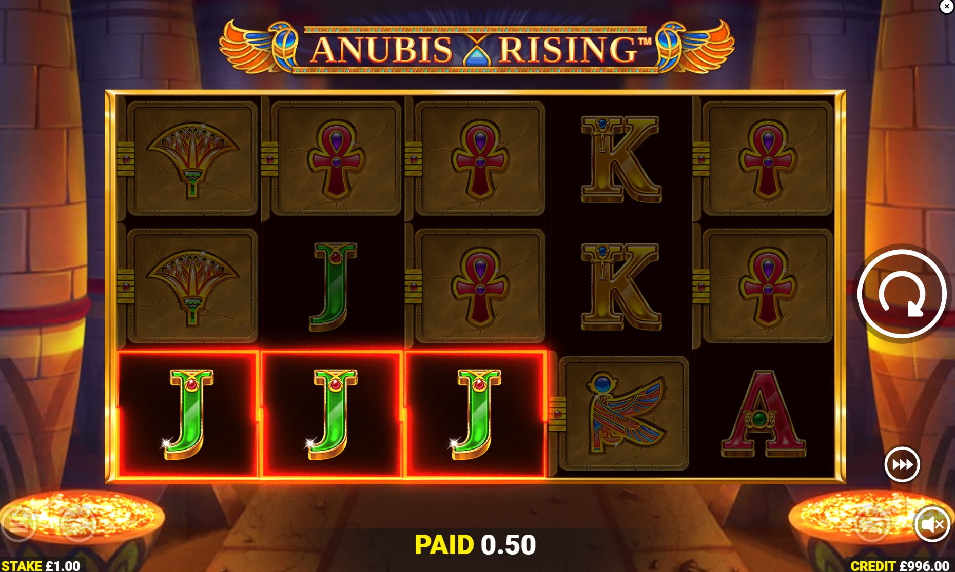 Anubis Rising by Blueprint Gaming slot gameplay