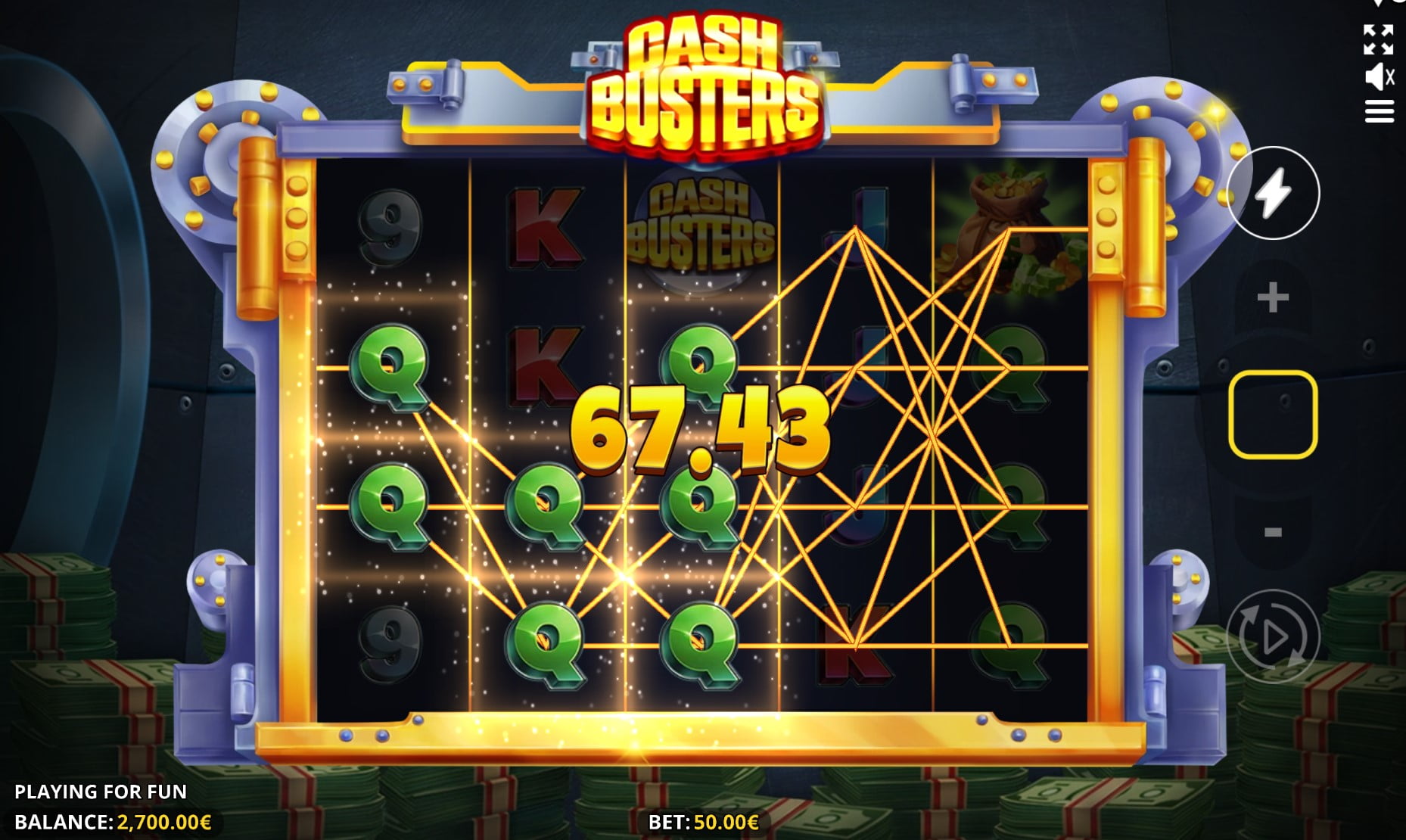 Cash Busters by Fugaso slot gameplay