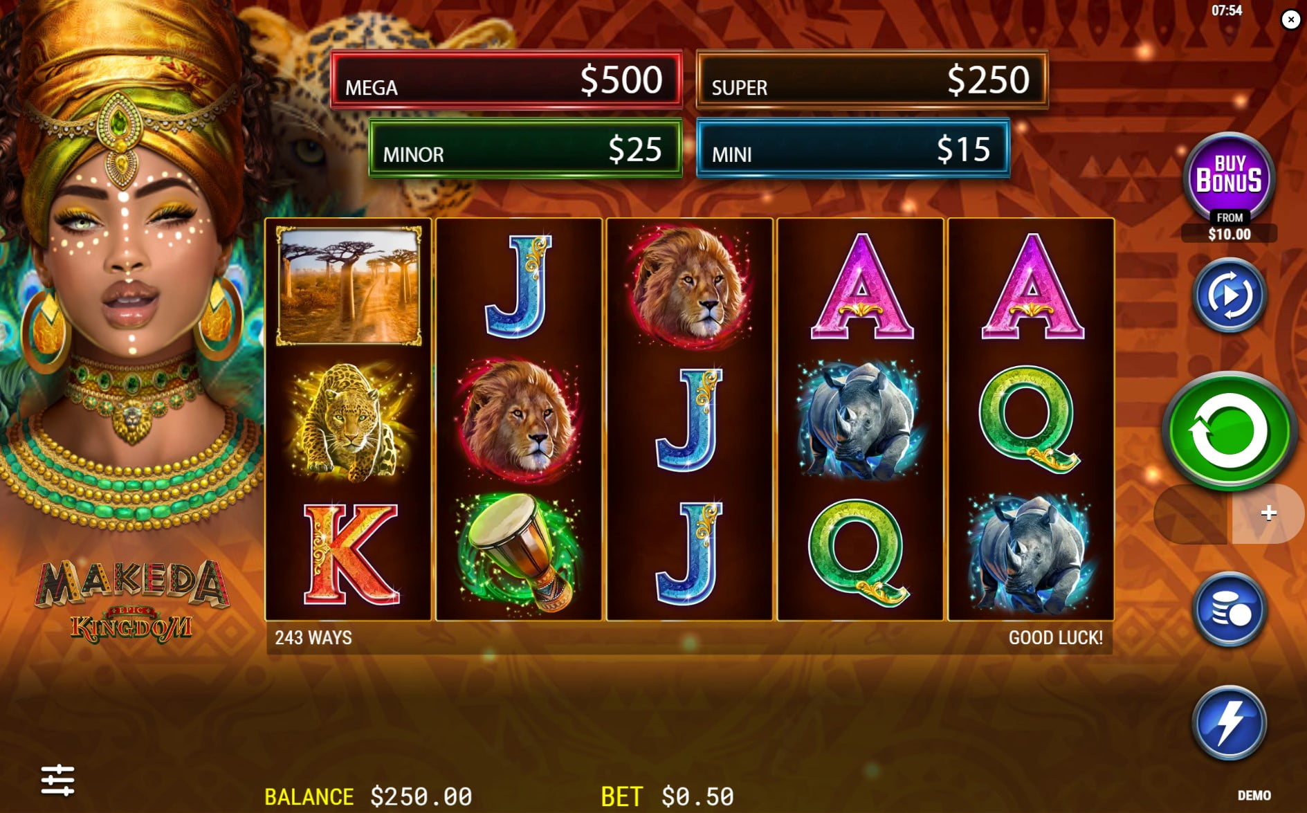 Makeda Epic Kingdom by Zitro slot gameplay