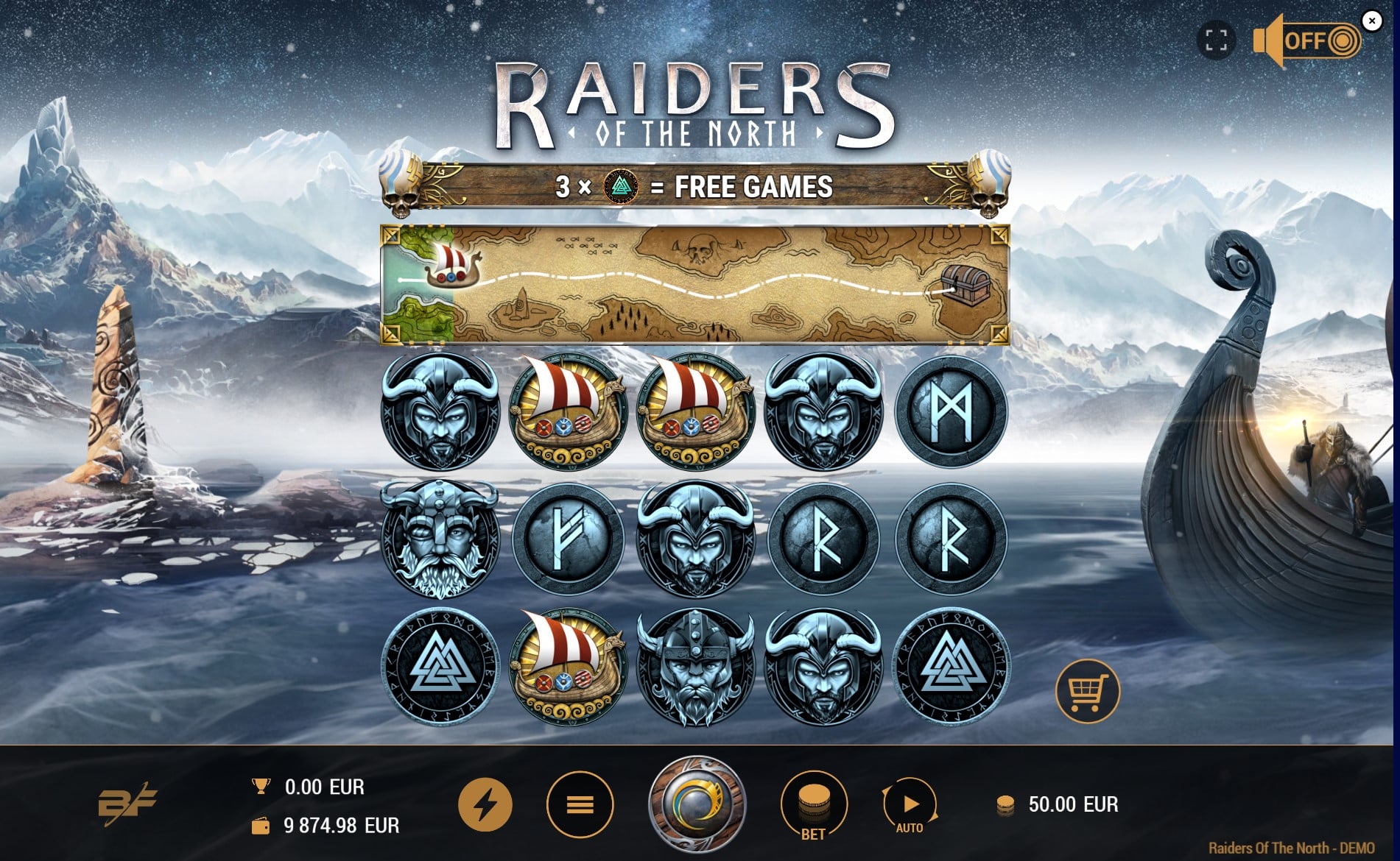 Raiders of the North by BF games slot gameplay