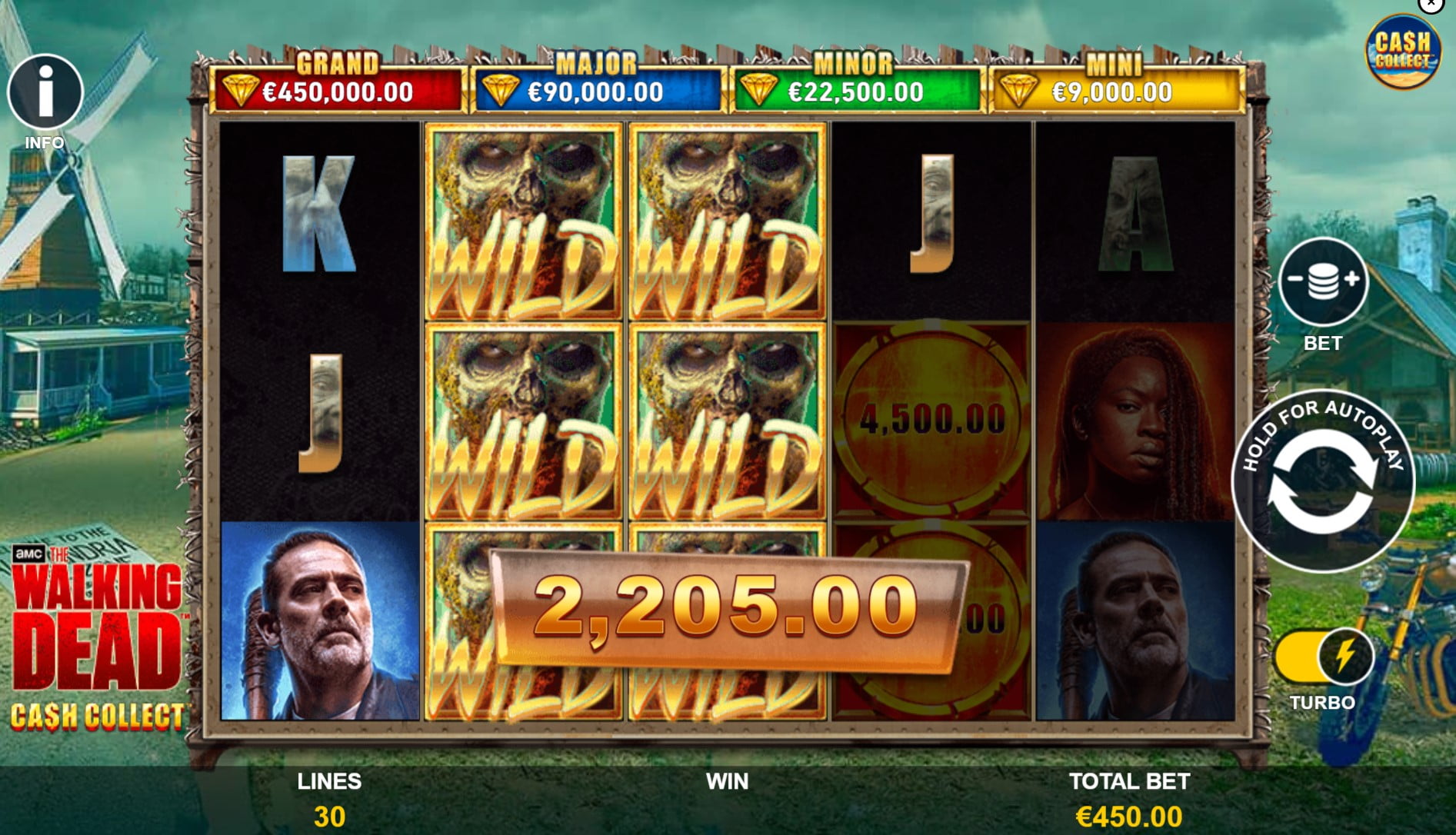 The Walking Dead Cash Collect by Playtech slot gameplay