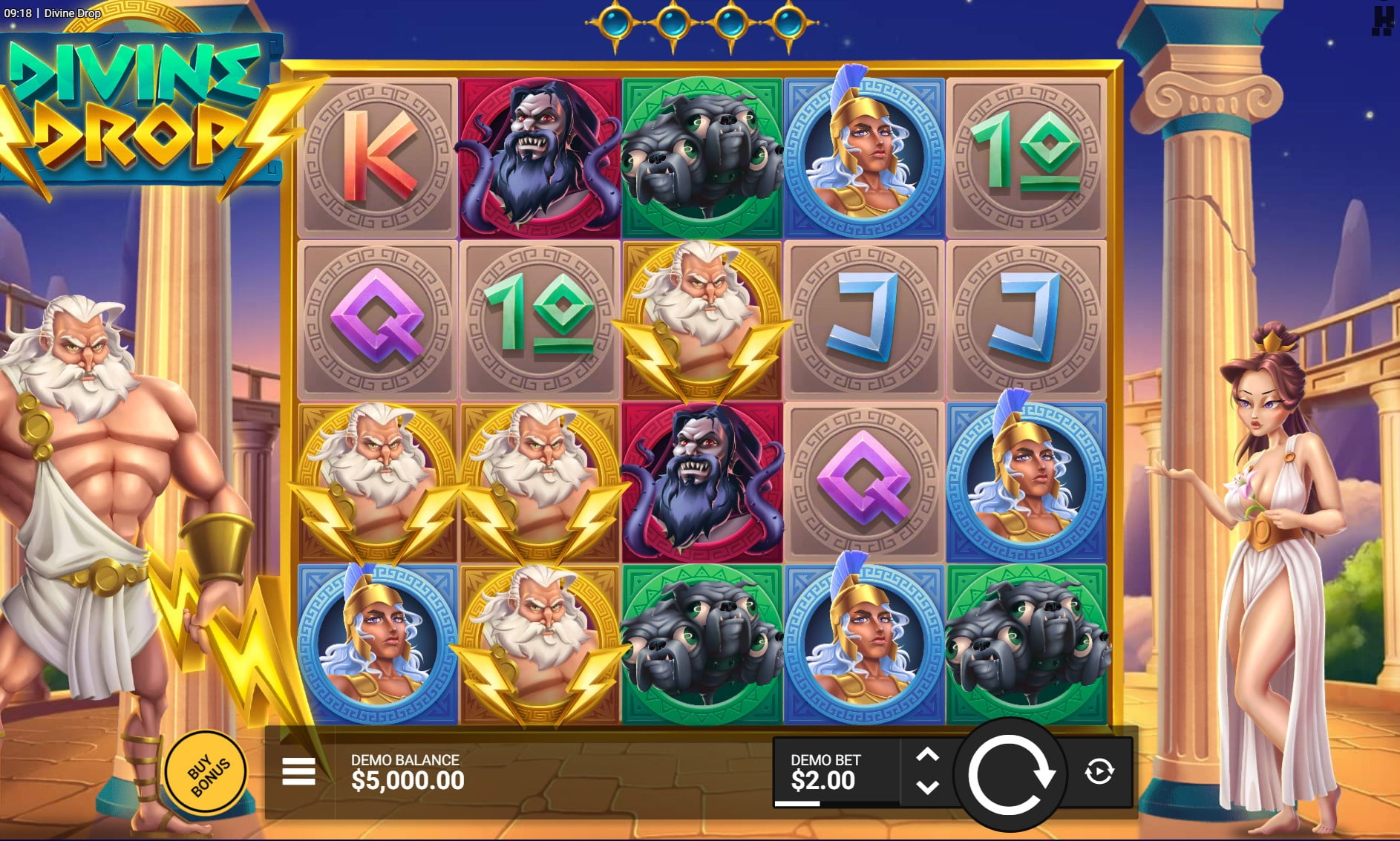 Divine Drop by Hacksaw Gaming slot gameplay