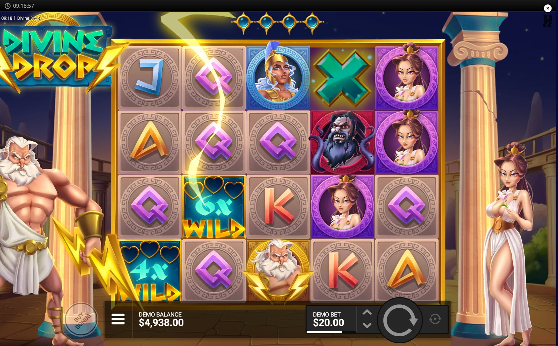 Divine Drop by Hacksaw Gaming slot gameplay