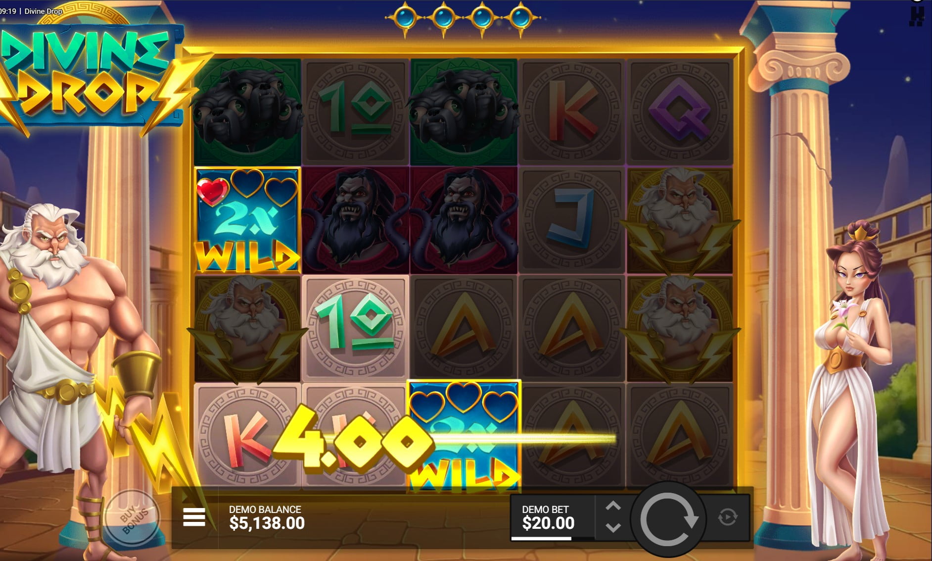 Divine Drop by Hacksaw Gaming slot gameplay