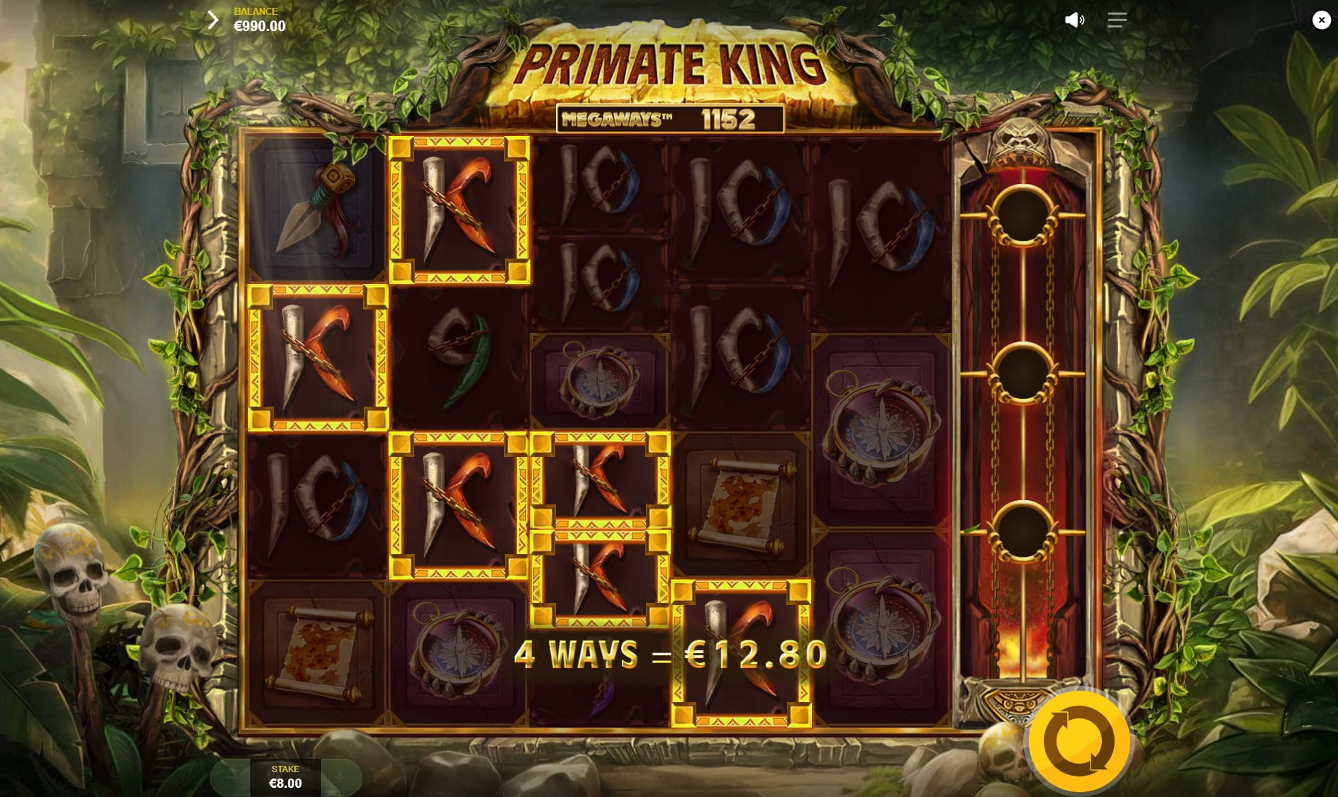 Primate King Megaways slot gameplay