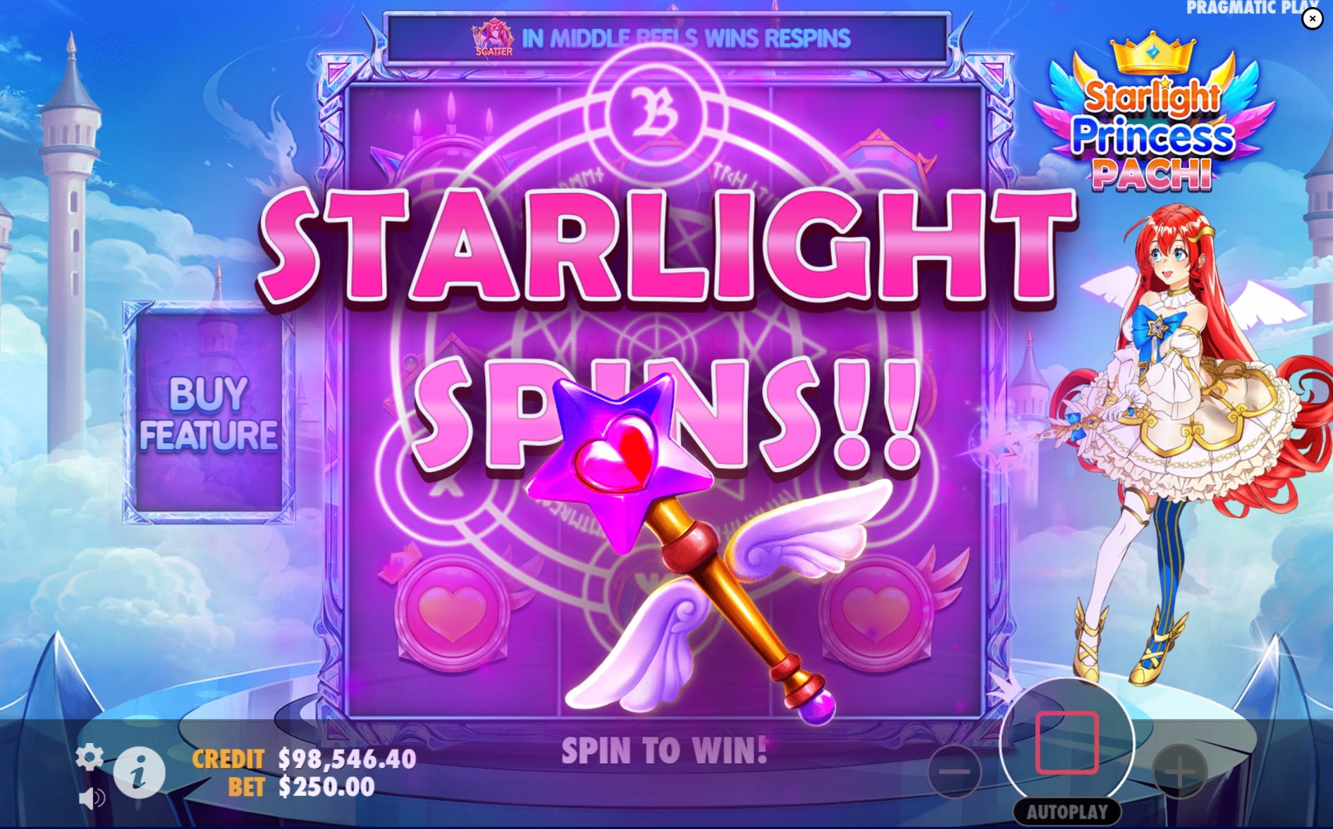 Starlight Princess Pachi slot gameplay