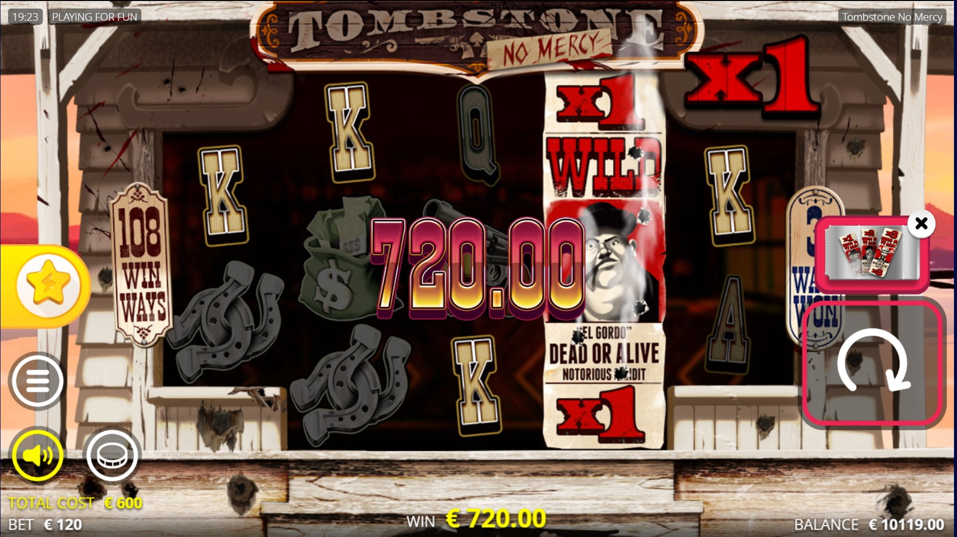 Tombstone: No Mercy by Nolimit City slot gameplay