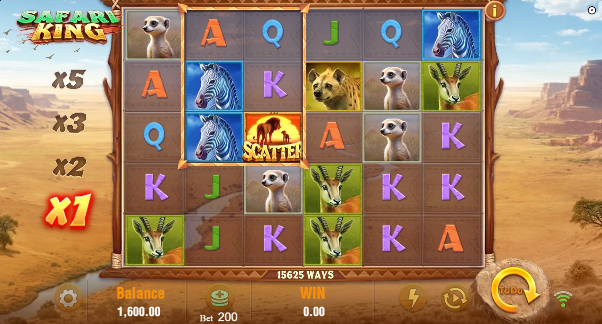 Safari King slot - base game 2