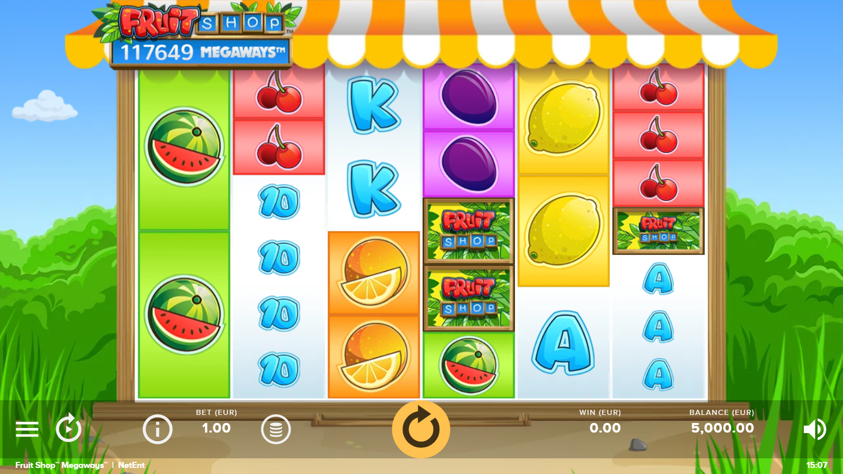 Fruit Shop Megaways - main game