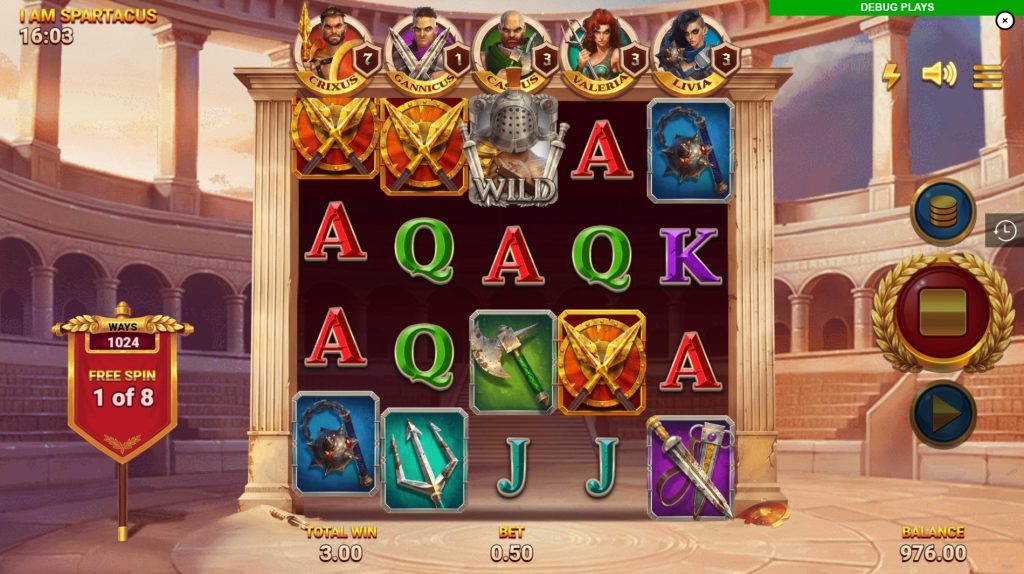 I Am Spartacus - free spins