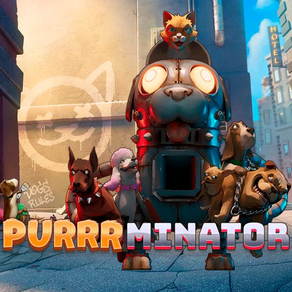 Purrrminator slot logo