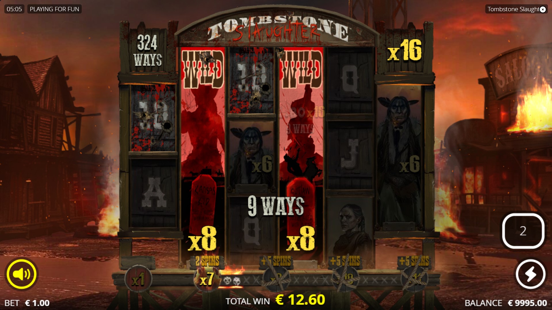 Tombstone Slaughter - free spins