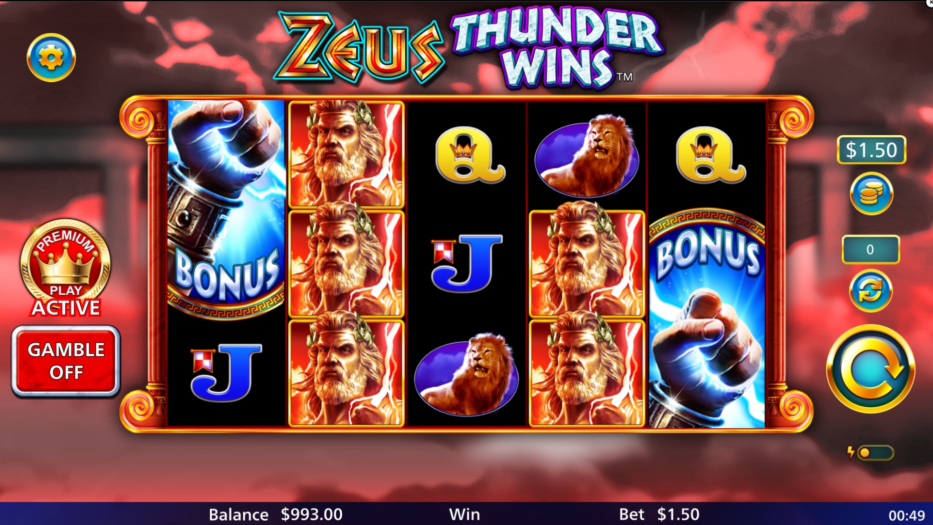 Zeus Thunder Wins -premium play