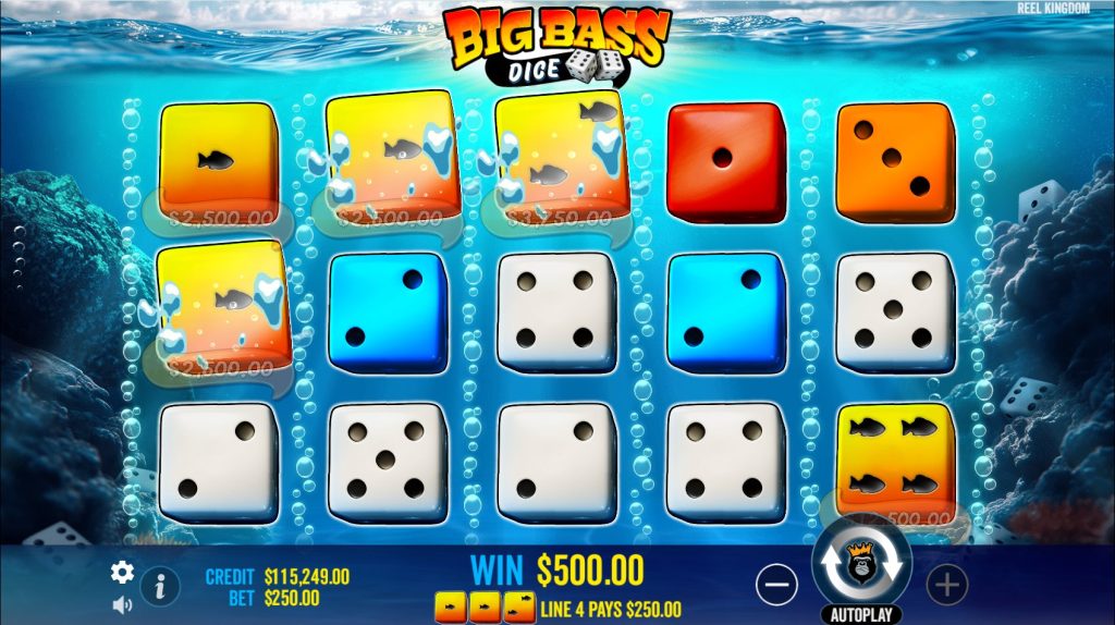 Big Bass Dice Slot Main Screen