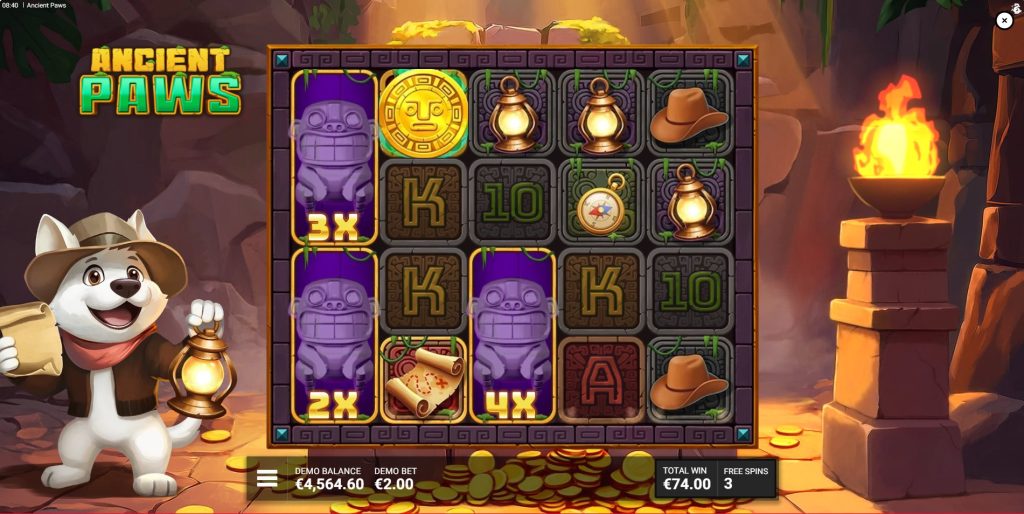 Persistent Expanding Wild symbols during Free Spins in Ancient Paws slot