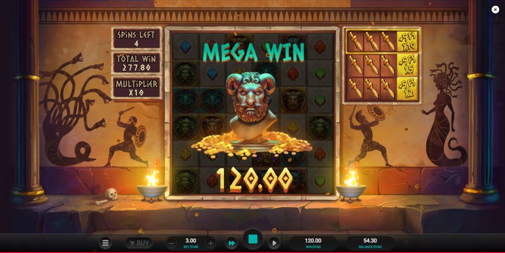 Divine Anarchy Free Spins with a high multiplier and significant win