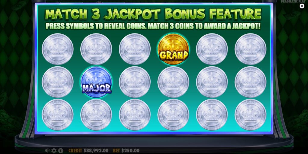 Joker's Jewels Cash slot Coin Click Bonus game in action