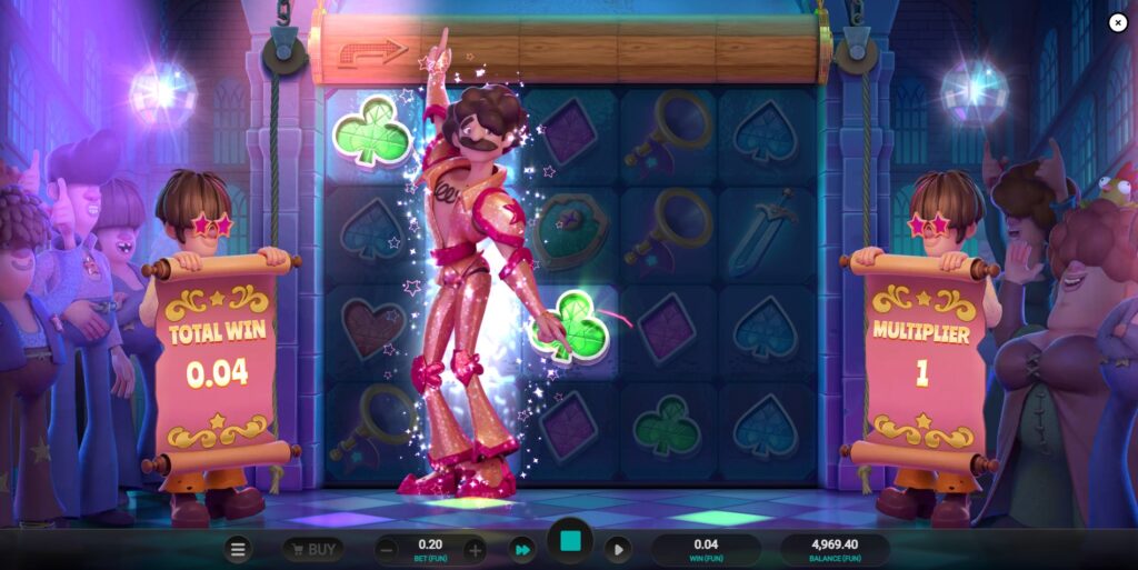 Disco Knight Respins feature active in Groovy Knights Dream Drop slot with reel modifiers.