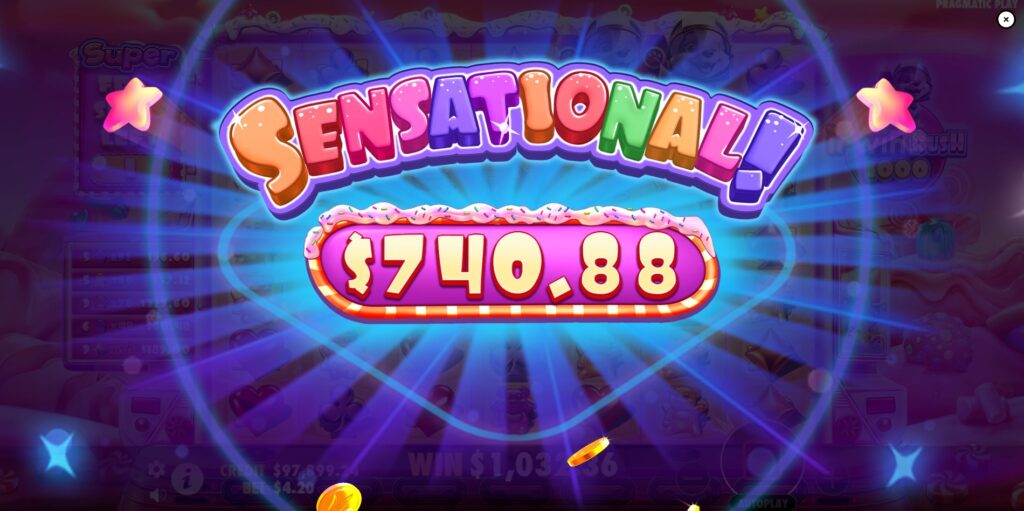 A significant win screen or high multiplier accumulation during the Irwin Rush 1000 Free Spins round