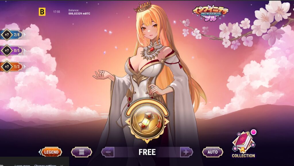 Rare win screen showing purple anime character cards with 40x multipliers and 10,000x bet win display